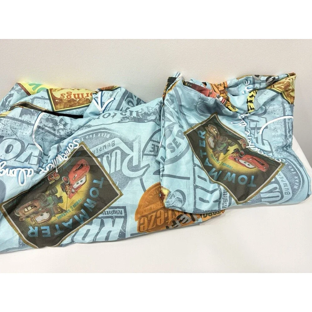 Disney Cars Ultra Soft Full Sheet Set -Lightning McQueen Bedding HTF Fitted Flat